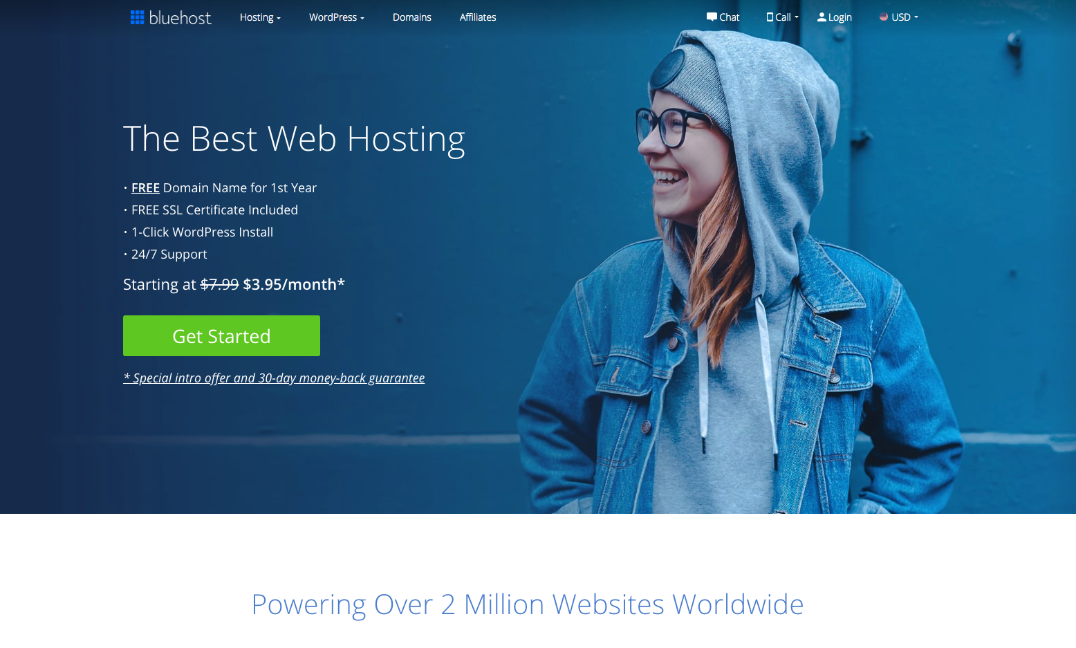 Bluehost webhosting